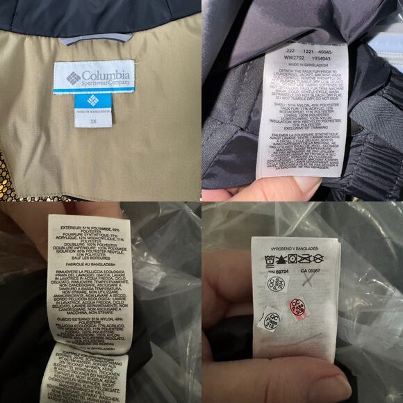 NWT Columbia Mount Bindo II Insulated Jacket Tan Faux Fur Winter Snow Size 3X - Picture 14 of 16